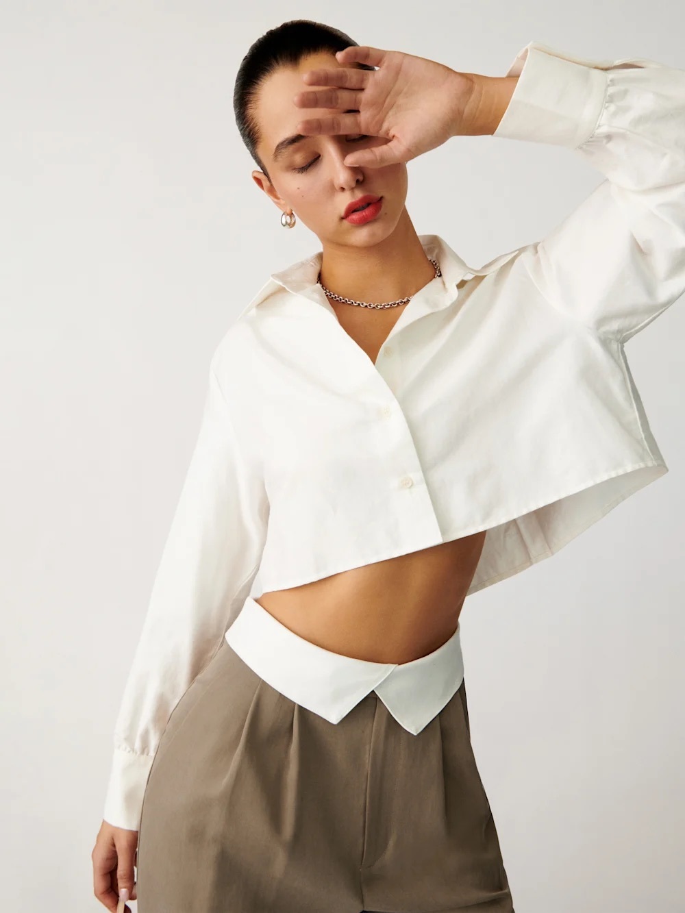 Reformation Stevie Pleated Wide Leg Pant In Mushroom Size 6 - Picture 2 of 14